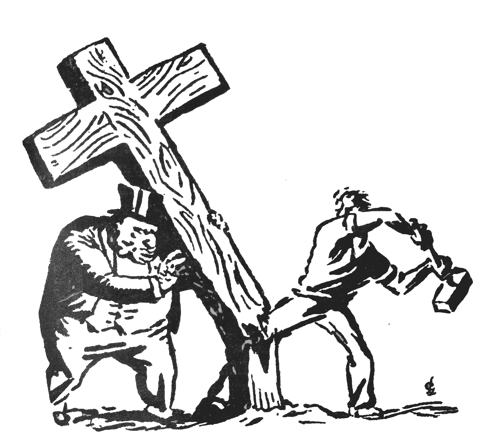 Reprint of a Soviet caricature in the German Journal "Der sozialistische Freidenker", 1928